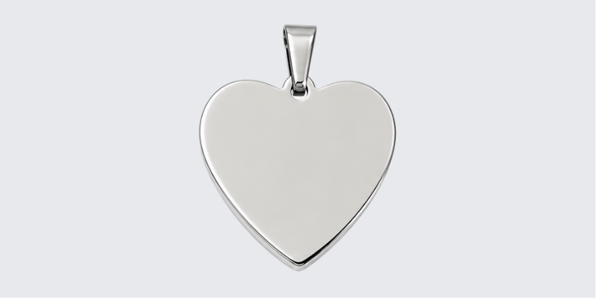 Signature Corazón - Plateada - Vista frontal